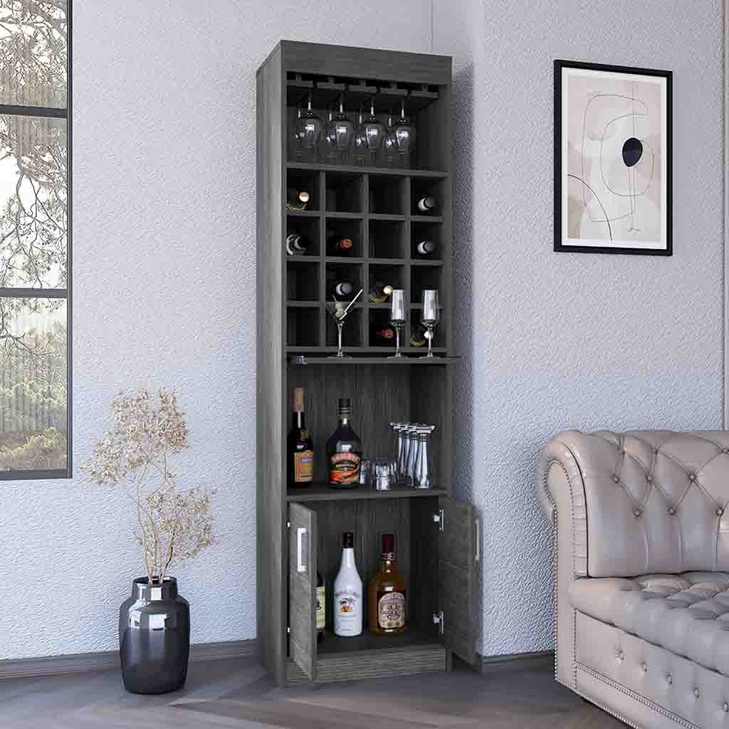 Smokey Oak Bar Cabinet B9061