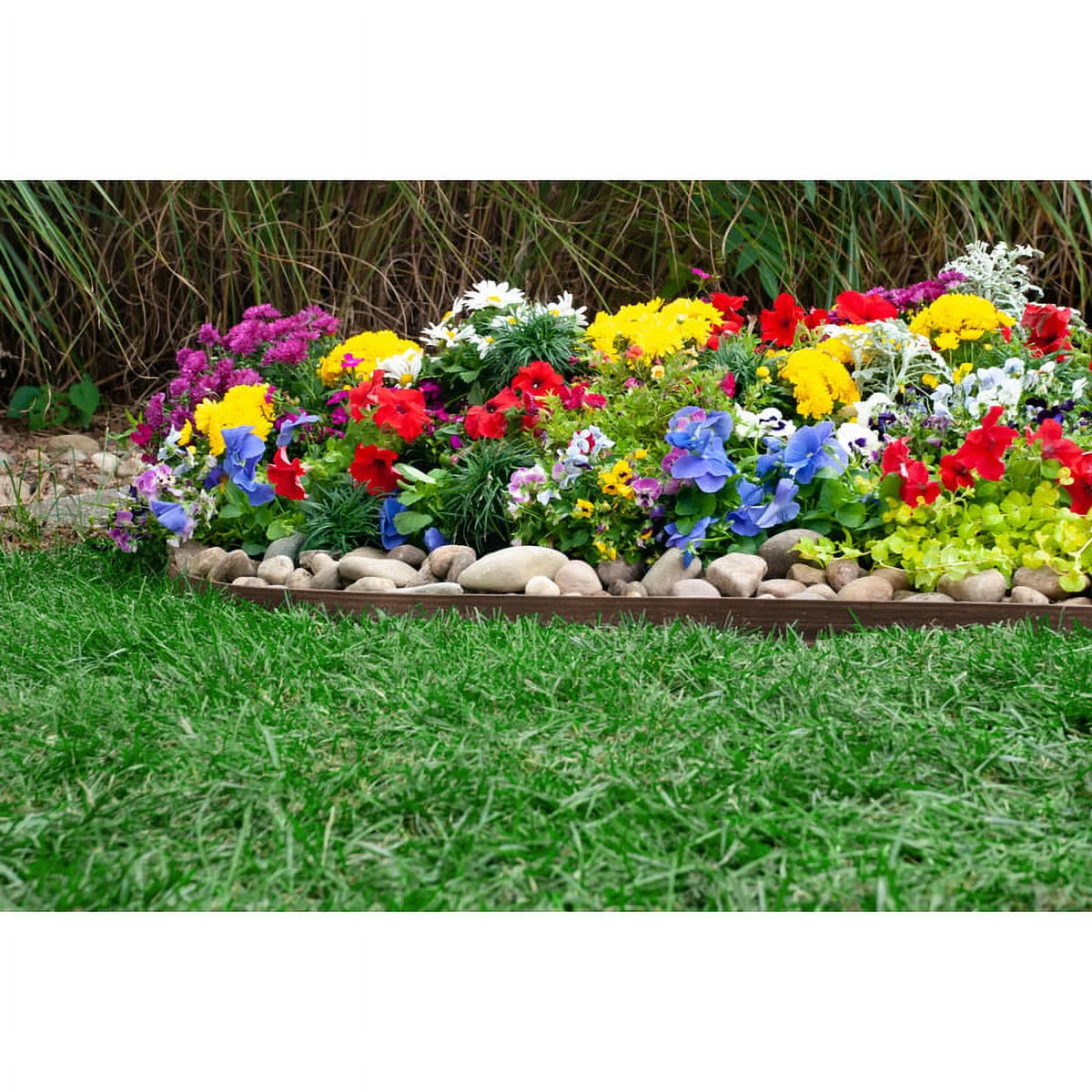 Heavy Duty No-Dig Landscape Edging, 90 ft. kit, Brown Woodgrain Q61747