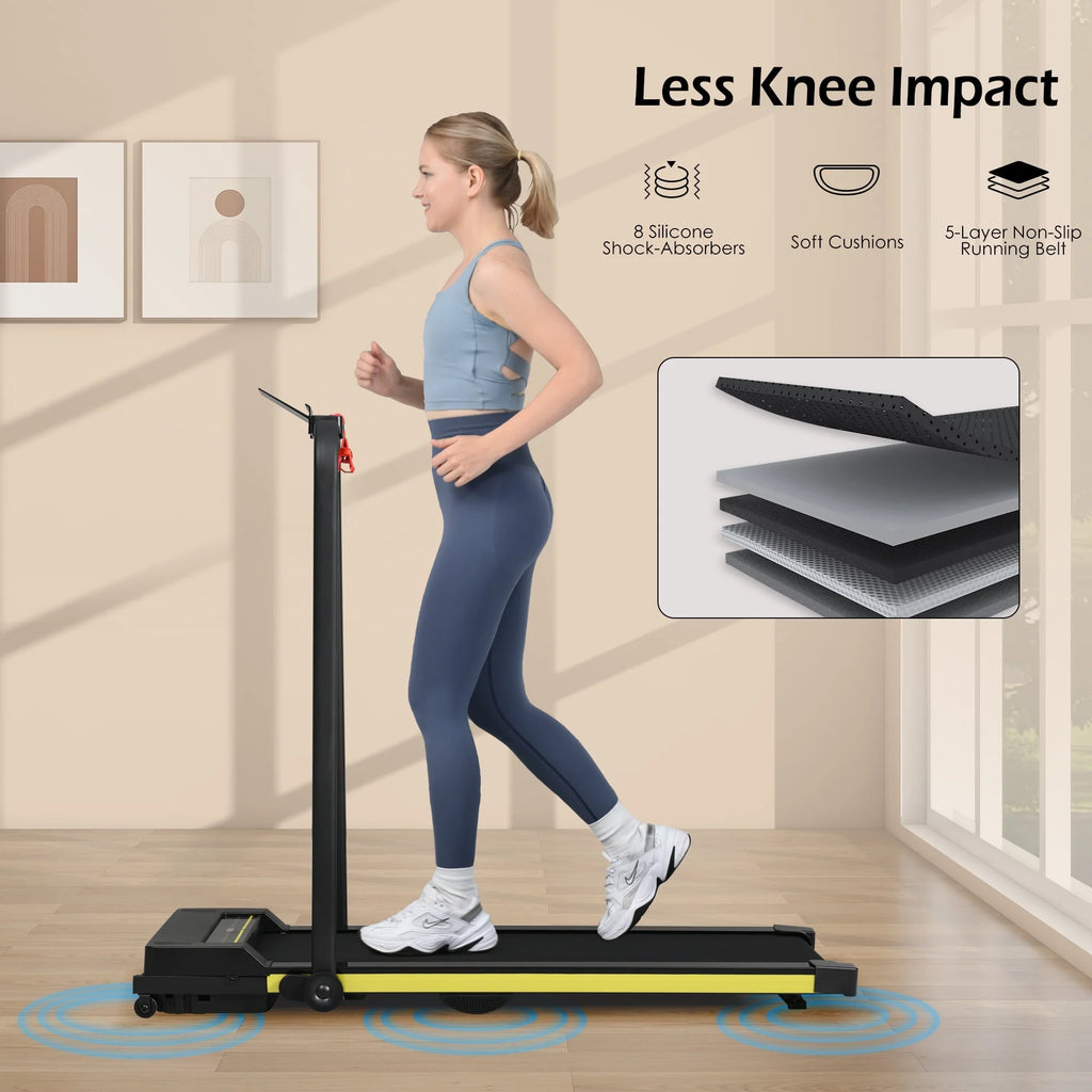 2 in 1 Foldable Treadmill 7.6MPH 2.5HP Q37056