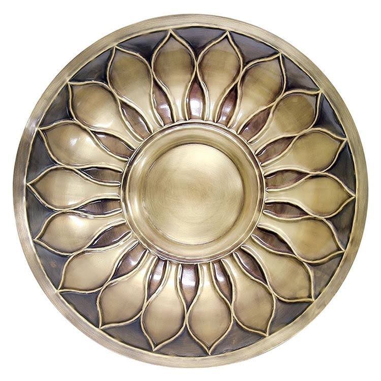 Brass Birdbath with Stake L66222