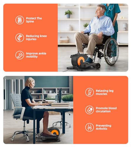 Portable Seated Pedal Exerciser with 12 Adjustable Speeds D801