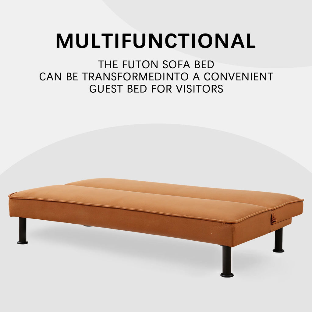 Flannel Convertible Sleeper Futon Sofa Bed L1725
