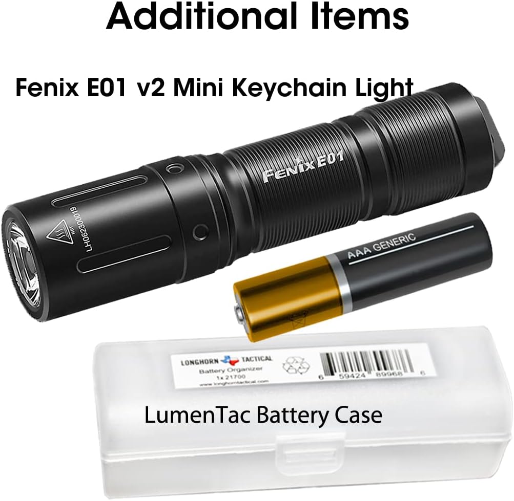 1600 Lumen Rechargeable Flashlight with Pocket Flashlight and Battery Case A365