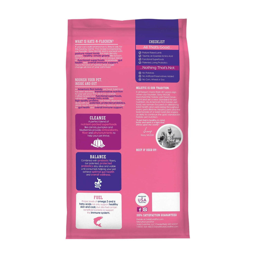 Solid Gold Katz-N-Flocken Lamb & Brown Rice Dry Cat Food O2636
