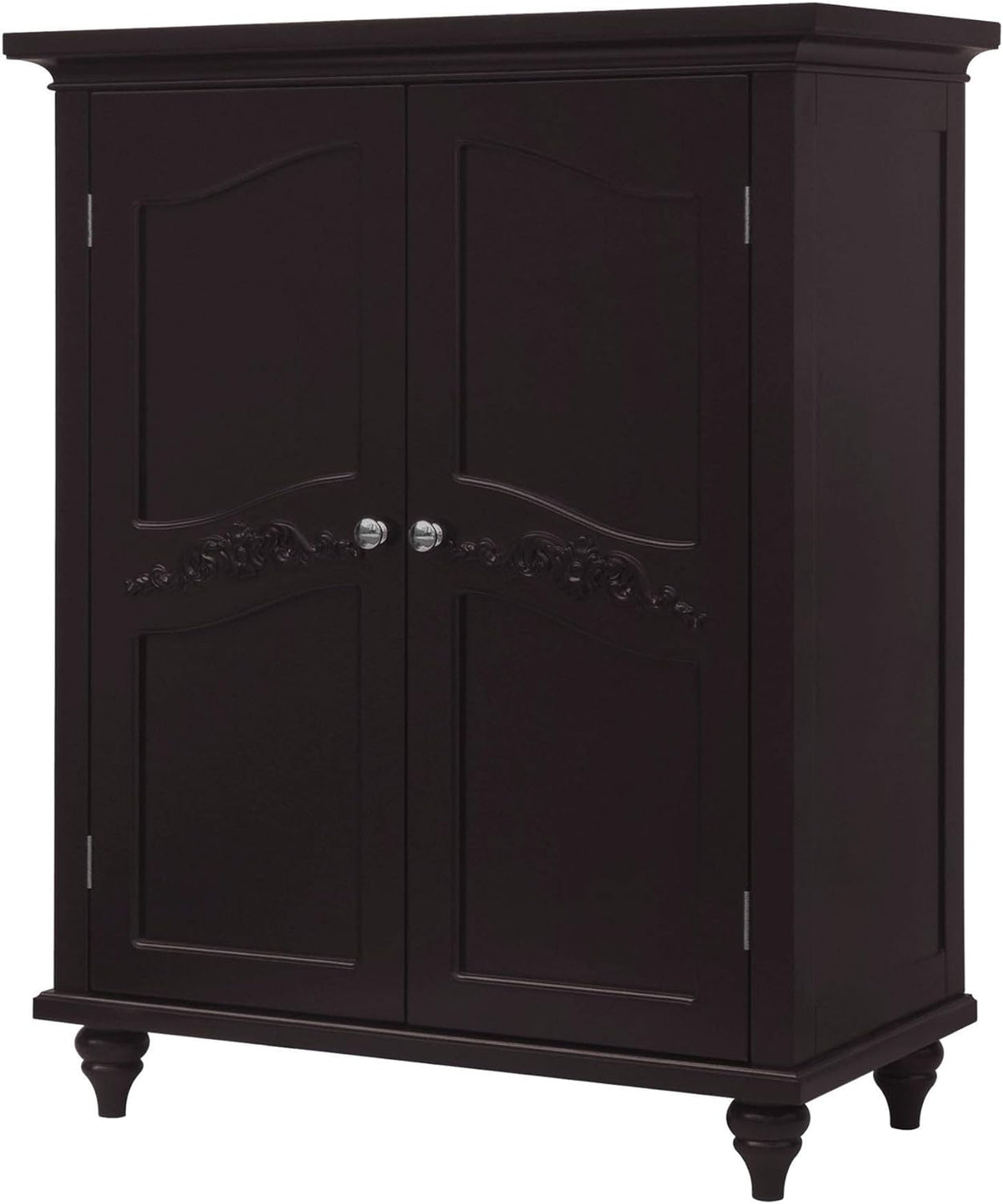 Freestanding Floor Cabinet with 2 Doors and 2 Adjustable Shelves Y614168