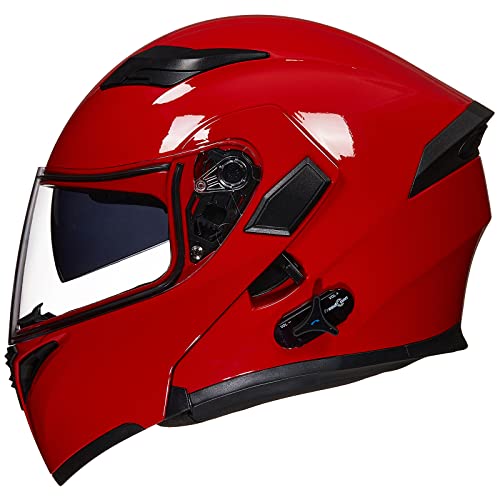 Bluetooth Modular Flip up Full Face Motorcycle Helmet with Dual Visor W20919