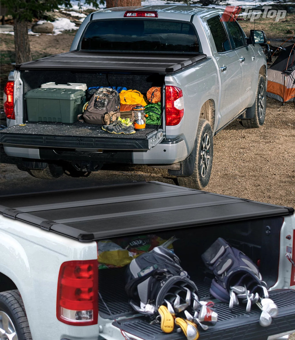 Tri-Fold Hard Tonneau Cover Truck Bed FRP 6.5ft Bed V74082