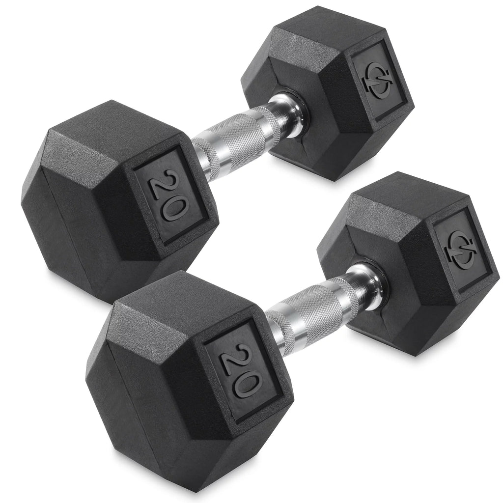 45 lb Pair Rubber Coated Hex Dumbbell X66161