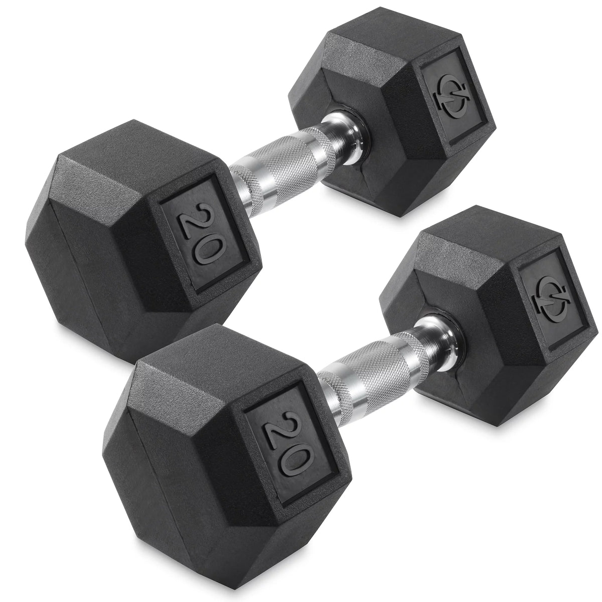 45 lb Pair Rubber Coated Hex Dumbbell X66161