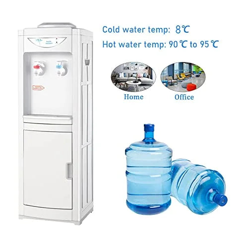 Top Loading Hot & Cold Water Cooler Dispenser with Storage Cabinet, White W6032