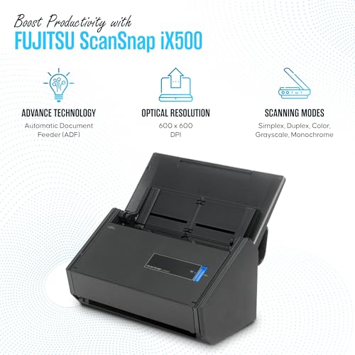 Fujitsu Receipt Scanner for Mac & PC USB Duplex Scanning I96255