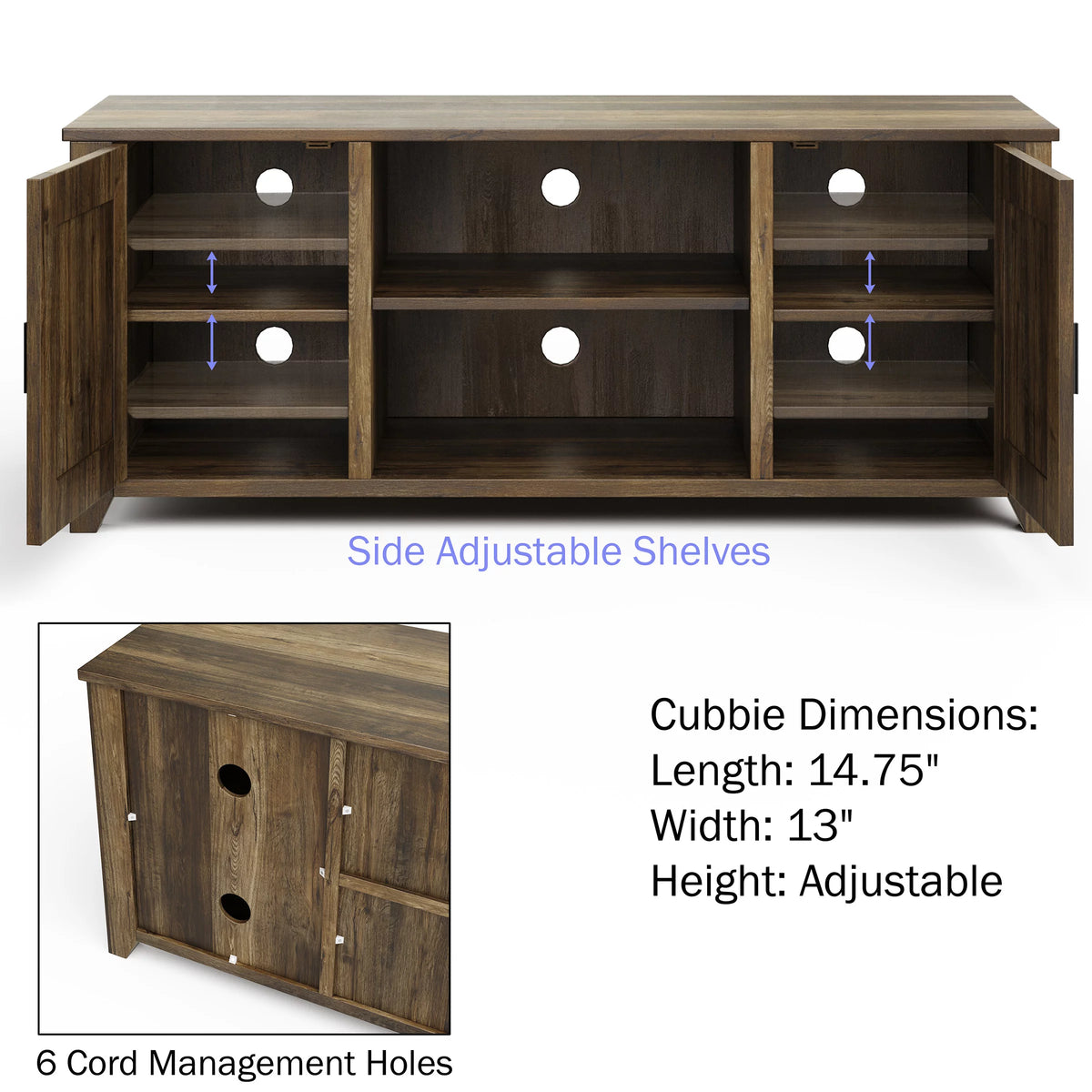 2-Door Farmhouse Style TV Stand N683