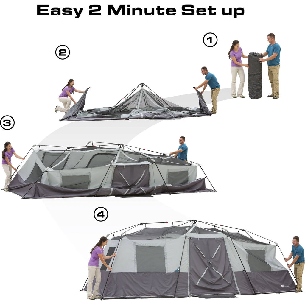 20' x 10' Instant Cabin Tent, Sleeps 12 W788549
