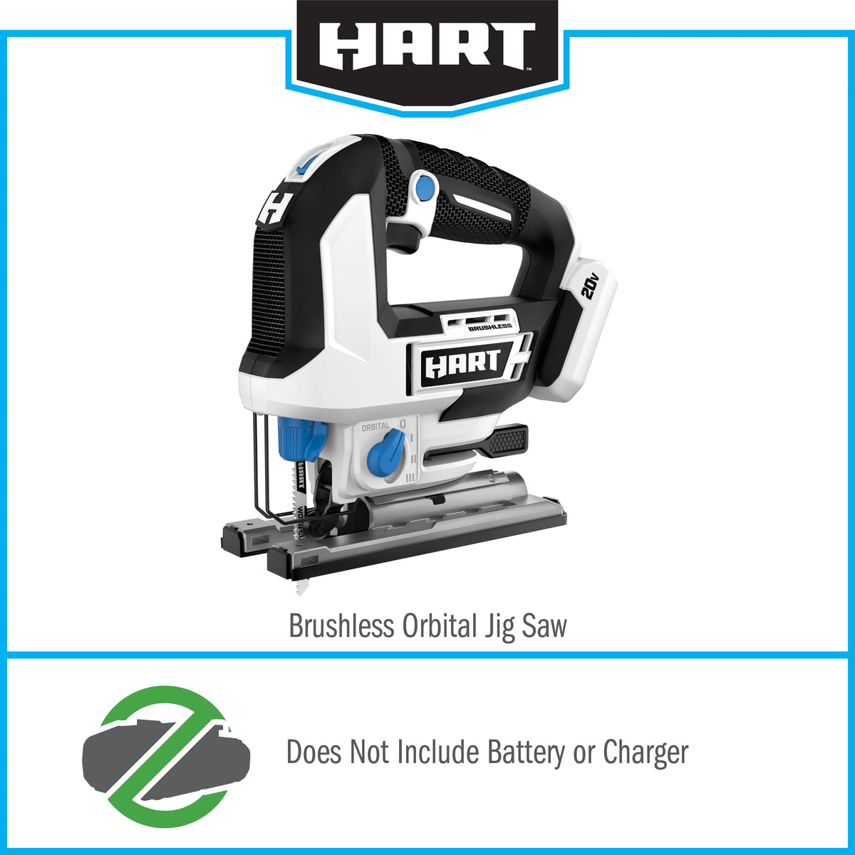 20-Volt Brushless Orbital Jig Saw with 4Ah Battery and Charger C10742