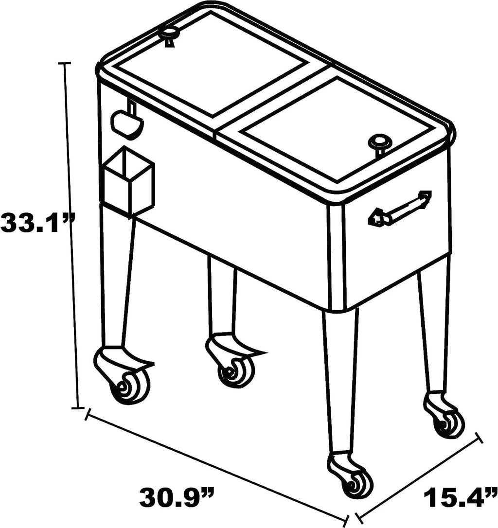 80 Qt Metal Outdoor Cooler M28642
