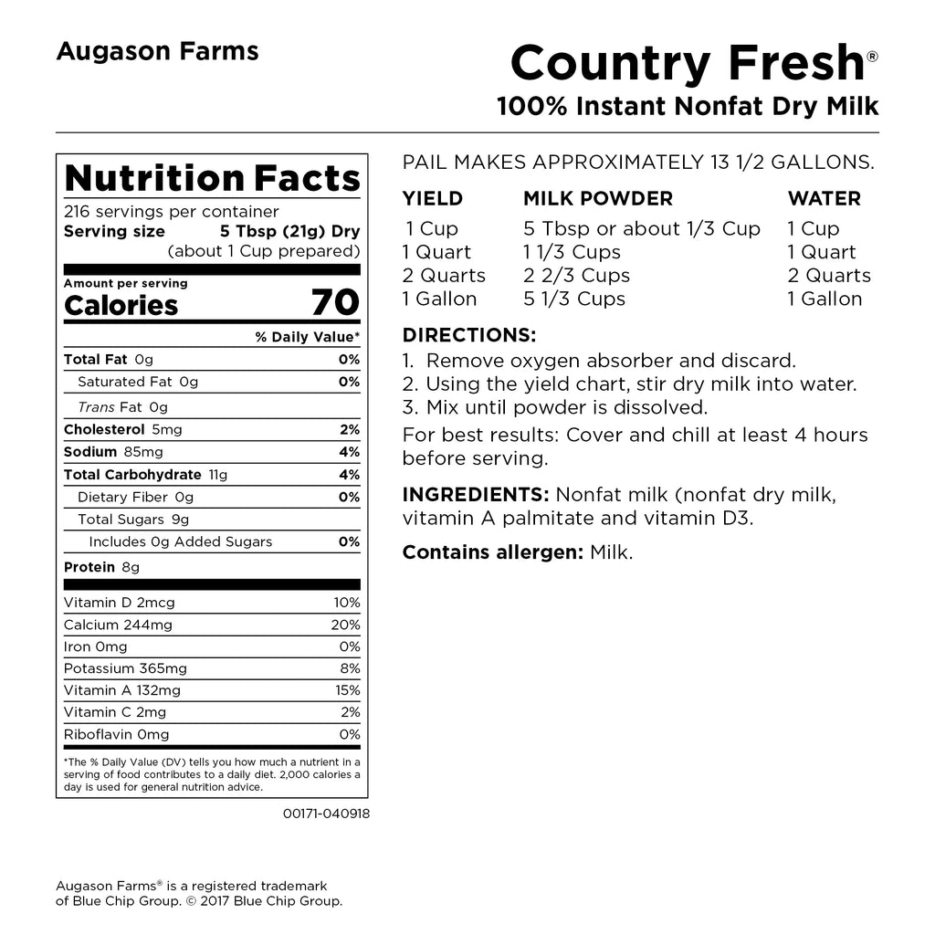 Nonfat Milk Gluten Free 216 Servings E64307