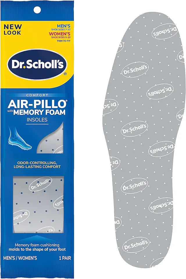 Memory Foam Insoles, 1 Pair, Trim to Fit Inserts H825