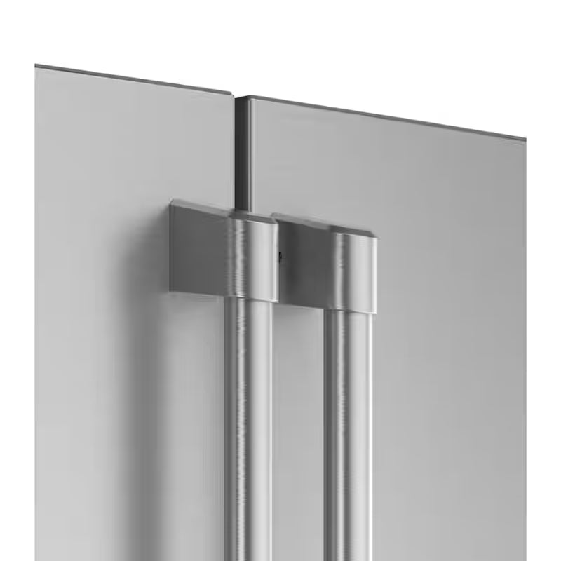 4 Door French Door Refrigerator with Convertible Middle Drawer Stainless Steel Y954