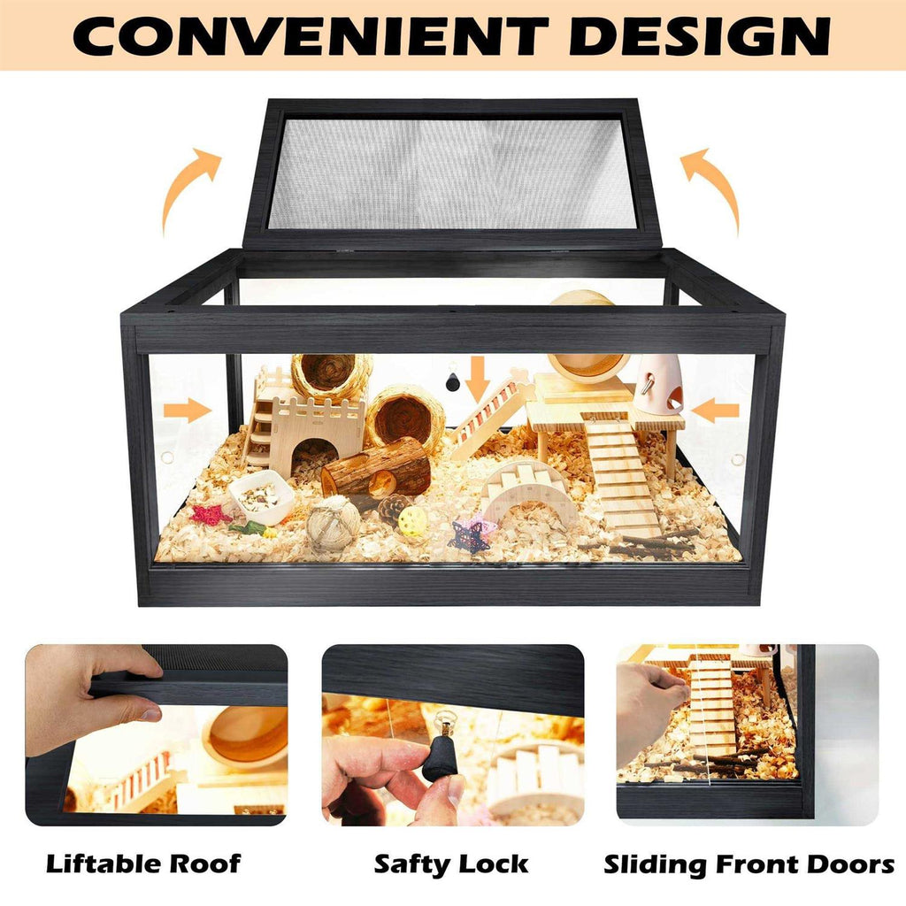 Wooden Hamster Cage with Acrylic Sheets U3487
