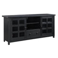Black 1 Drawer TV Stand with Storage Cabinets and Shelves Q15138