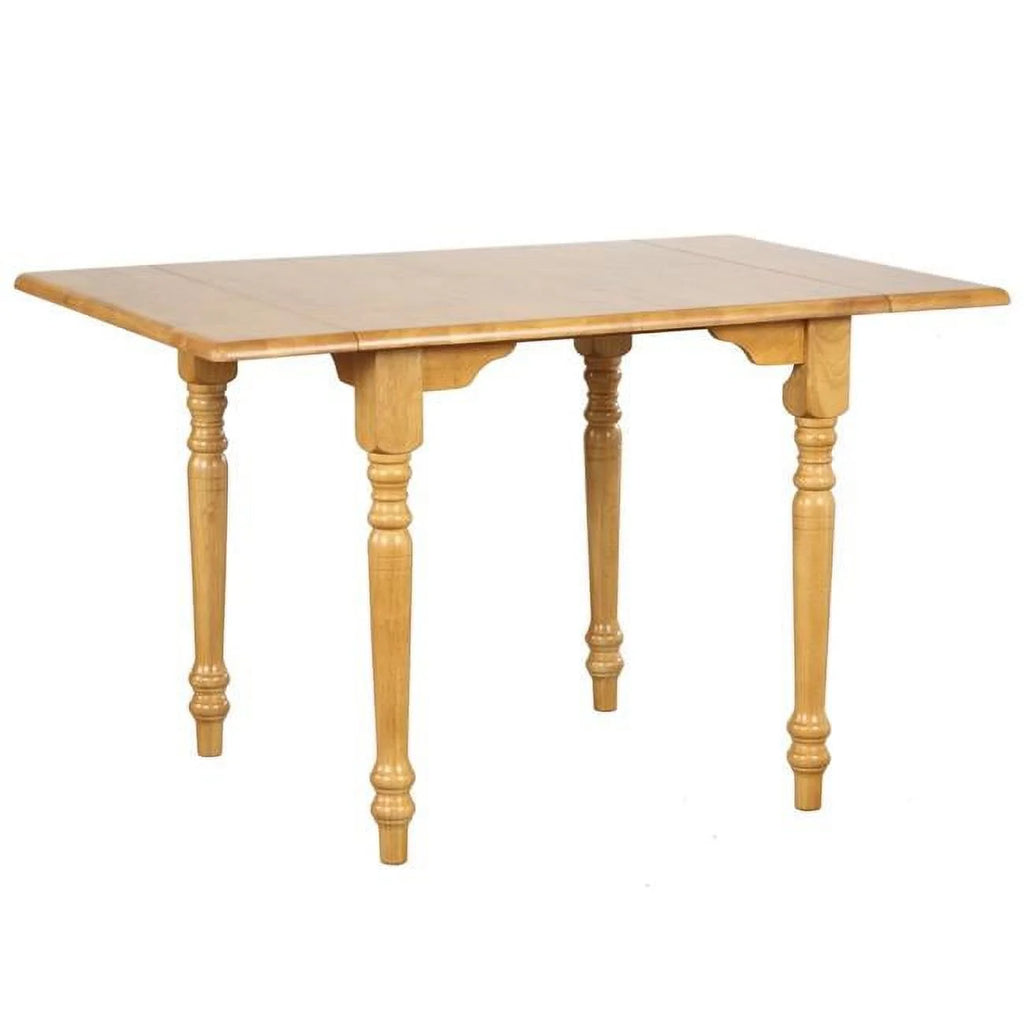 48" Extendable Drop Leaf Light Oak Wood Dining Table F184