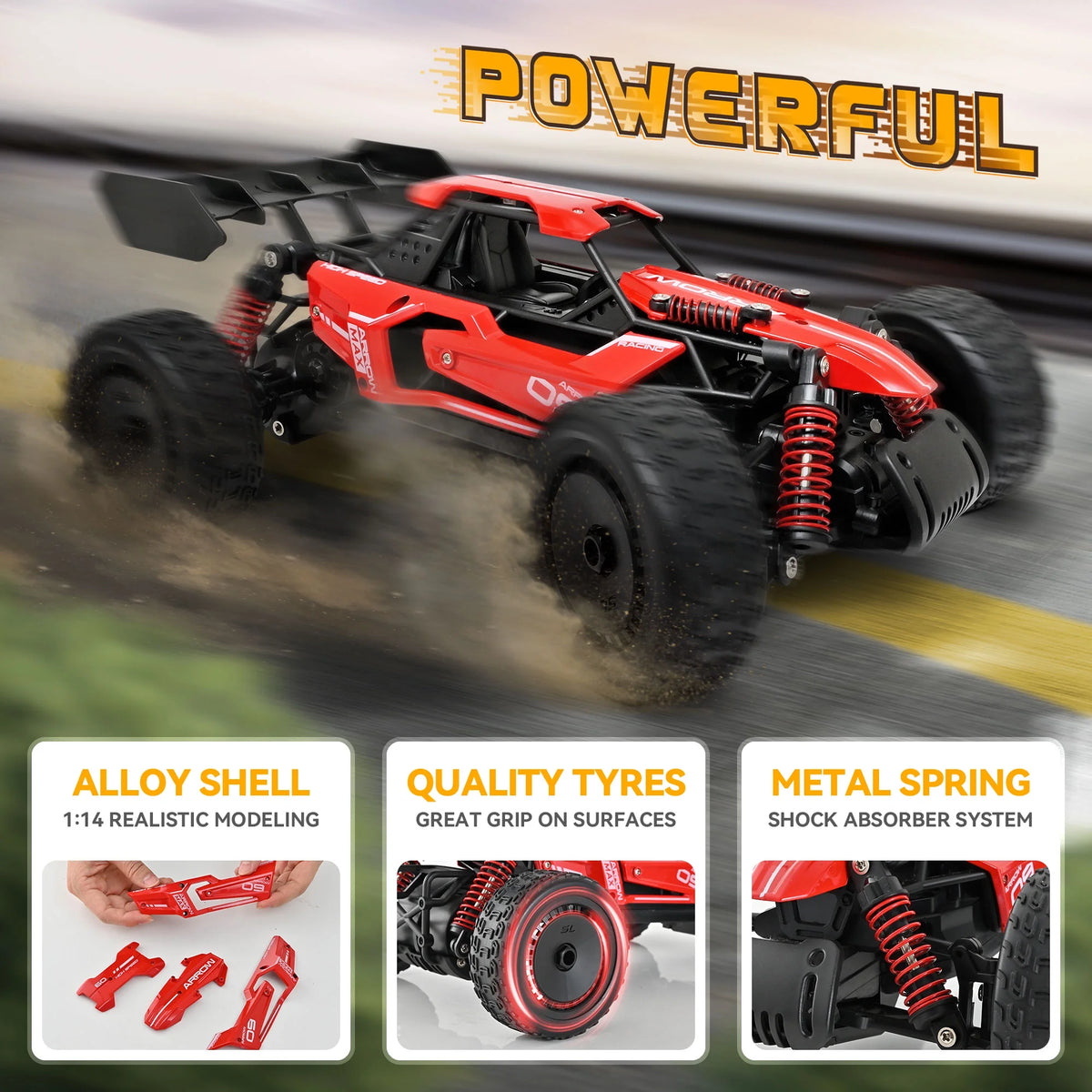 Remote Control Car 1:14 Alloy High Speed RC Racing Car V544