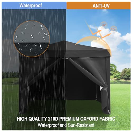 10x20 White Pop Up Canopy Tent with 6 Sidewalls G593