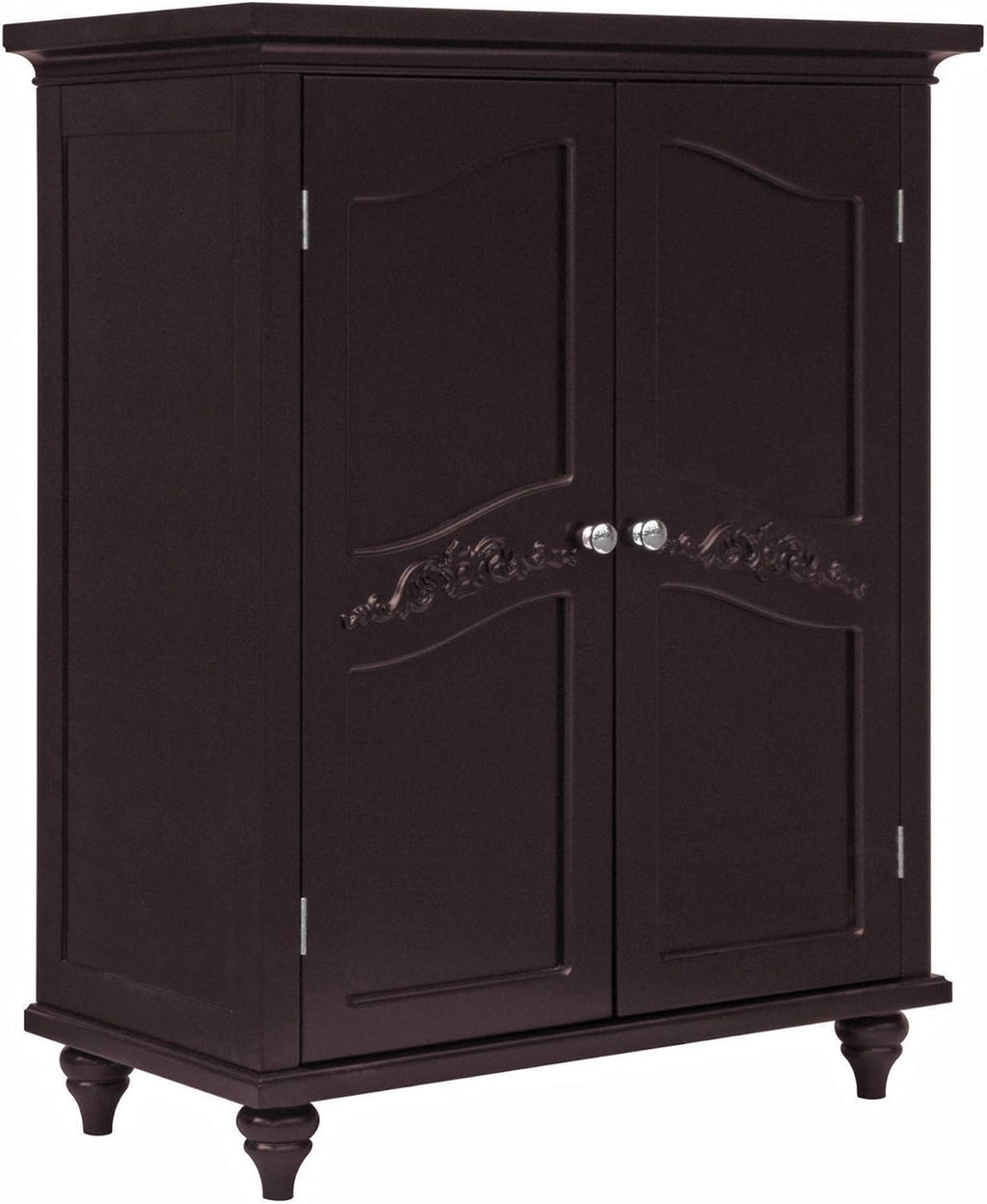 Freestanding Floor Cabinet with 2 Doors and 2 Adjustable Shelves Y614168