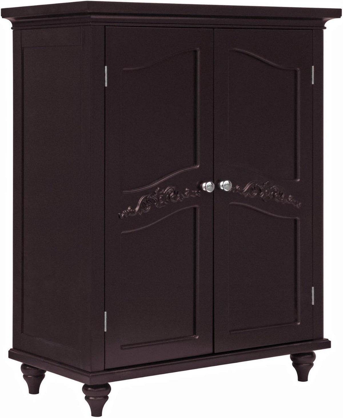 Freestanding Floor Cabinet with 2 Doors and 2 Adjustable Shelves Y614168