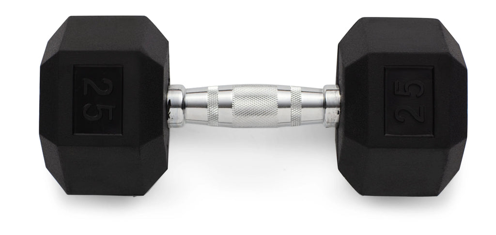 25lb Rubber Hex Dumbbell M949