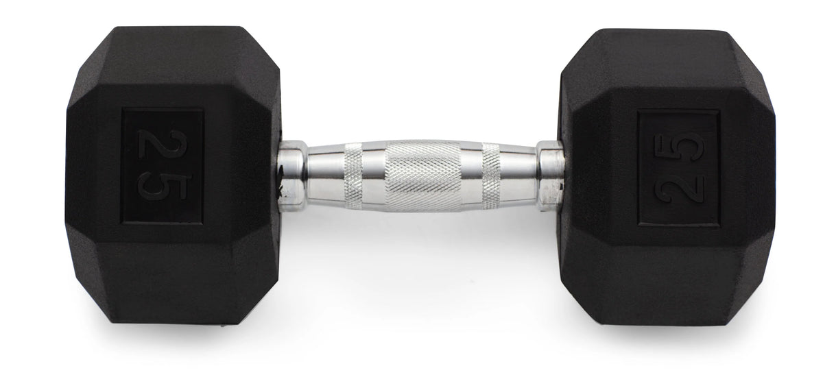 25lb Rubber Hex Dumbbell M949