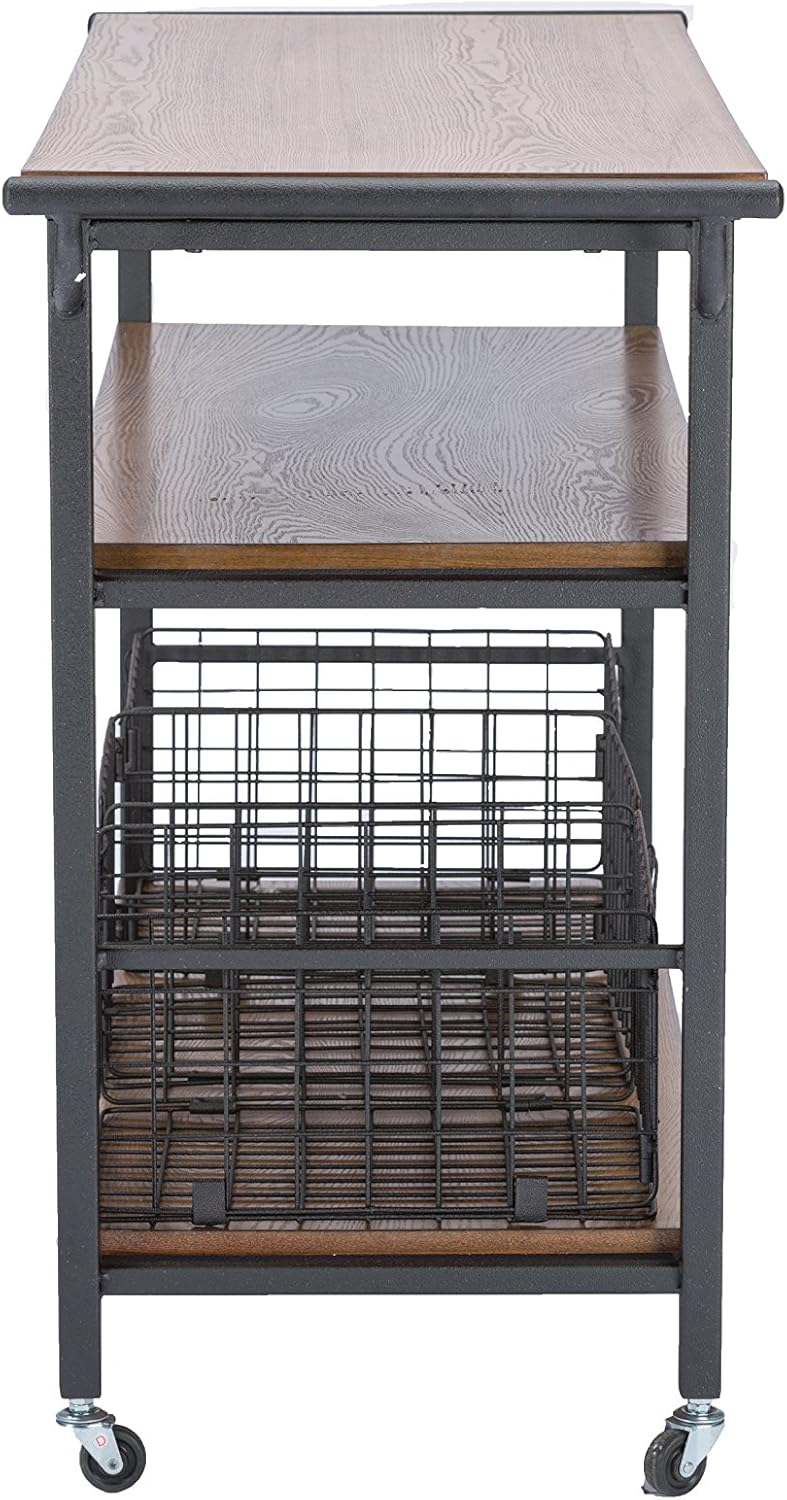 Wood and Metal Kitchen Cart B13275