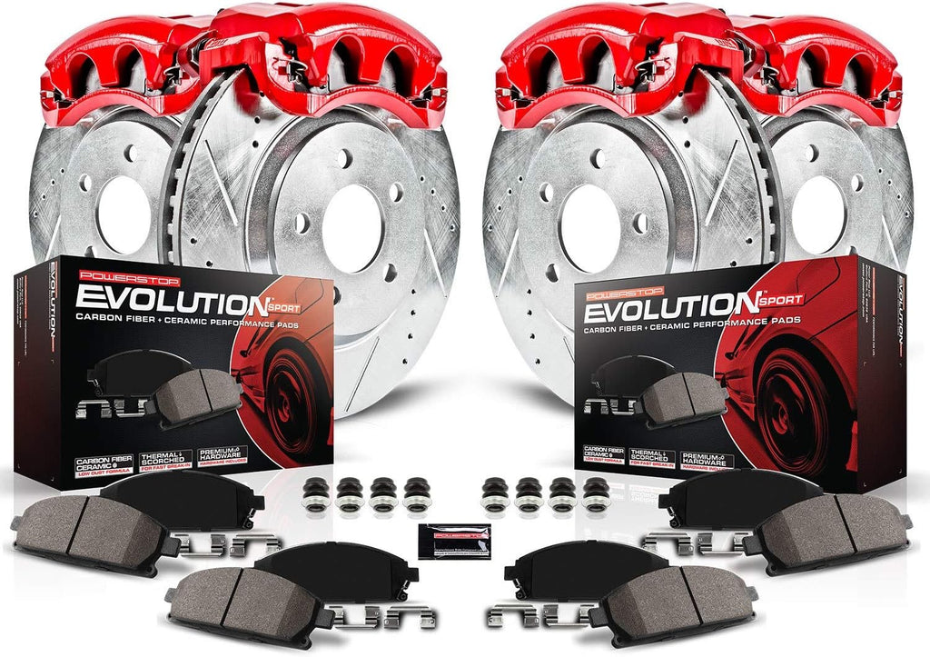 Front and Rear Brake Caliper Kit with Brake Rotors, Brake Pads, Brake Calipers P8969