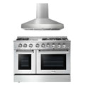 48 Propane Gas Burner Electric Oven Range and Range Hood F498211