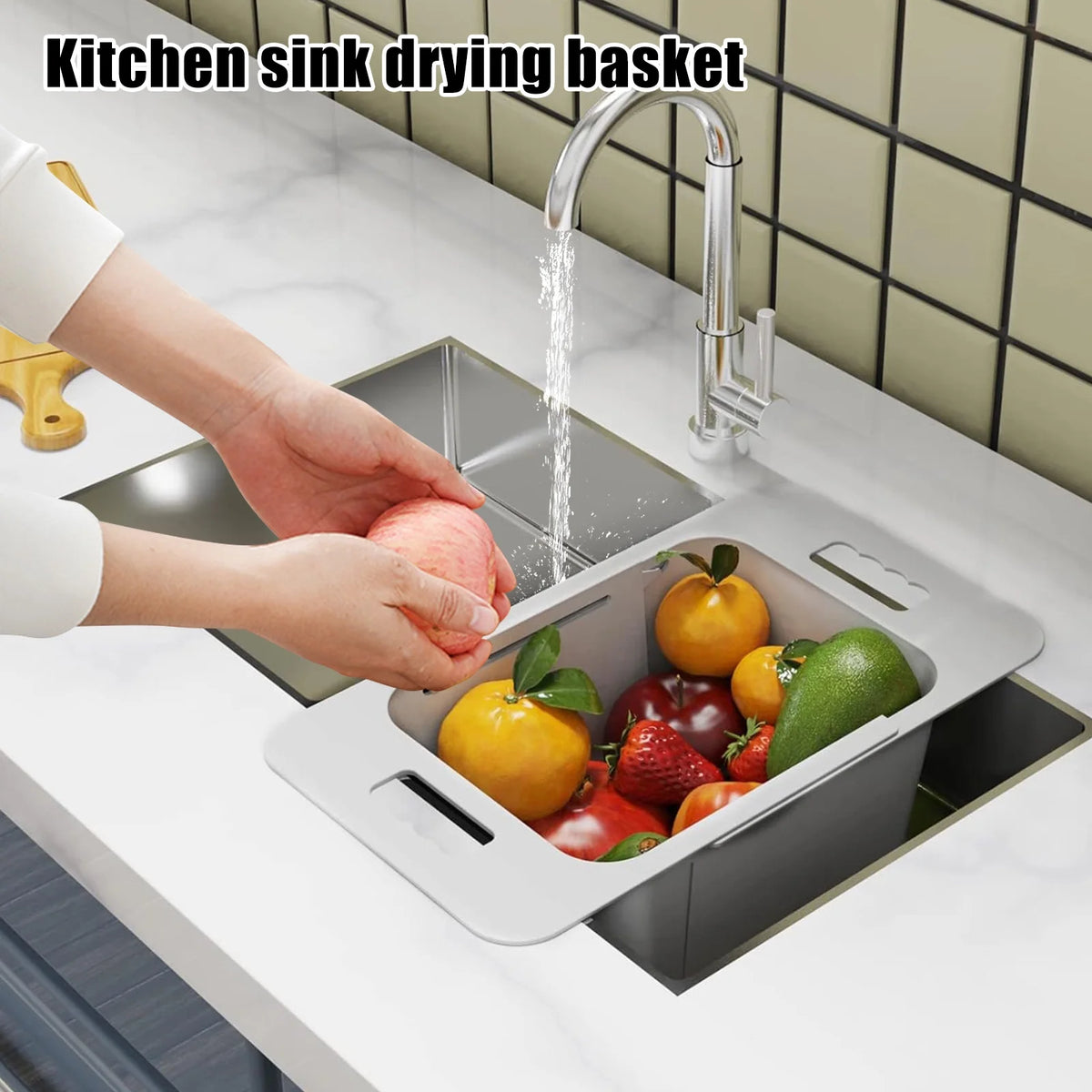 Adjustable Freezer Baskets with Handle S1213