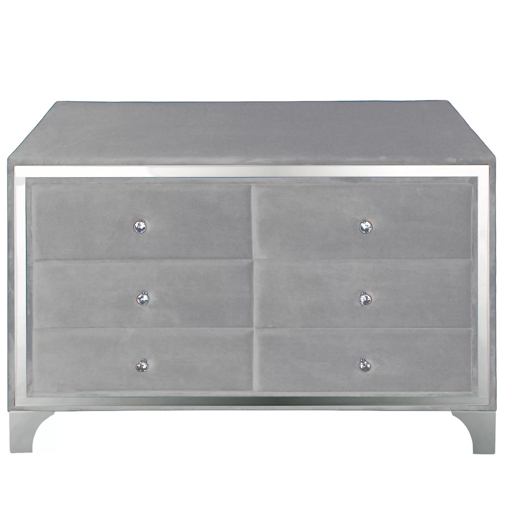 Gray Velvet Double Dresser R52398