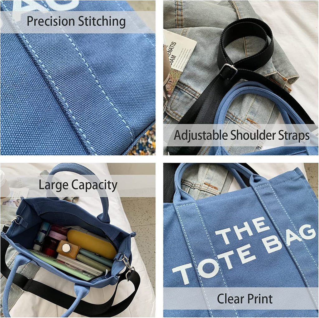 Canvas Tote Bag with Zipper L531
