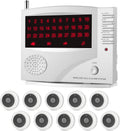Wireless Calling System with 10 Waterproof Call Buttons and 1 Monitoring Unit L66731