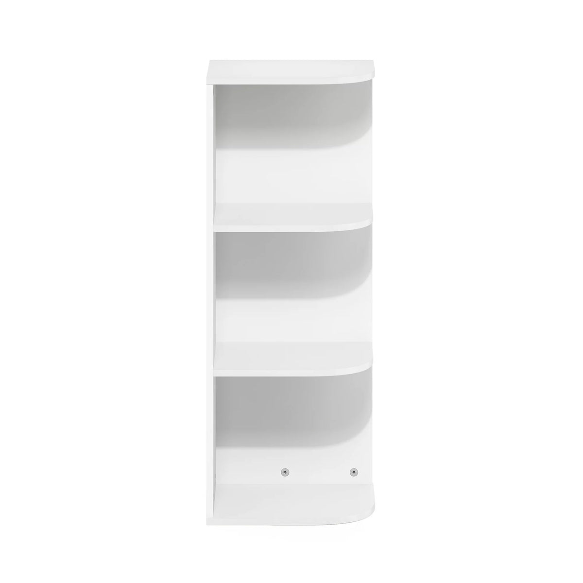 White 3-Tier Corner Open Shelf Bookcase B6407