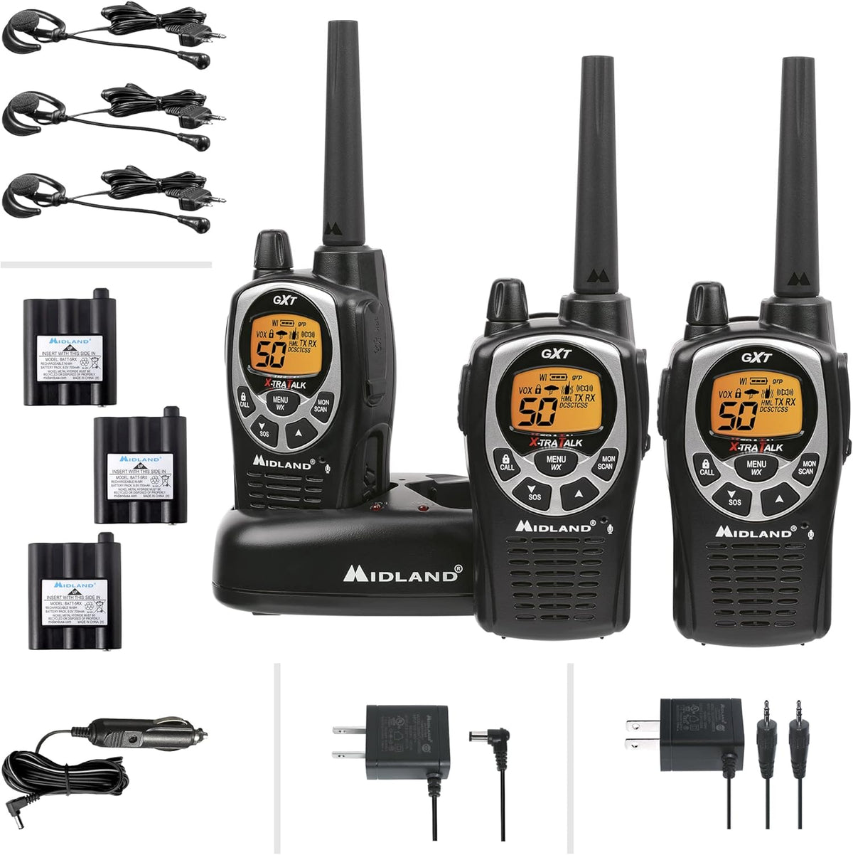 50 Channel Waterproof GMRS Two-Way Radio 3-Pack E149850