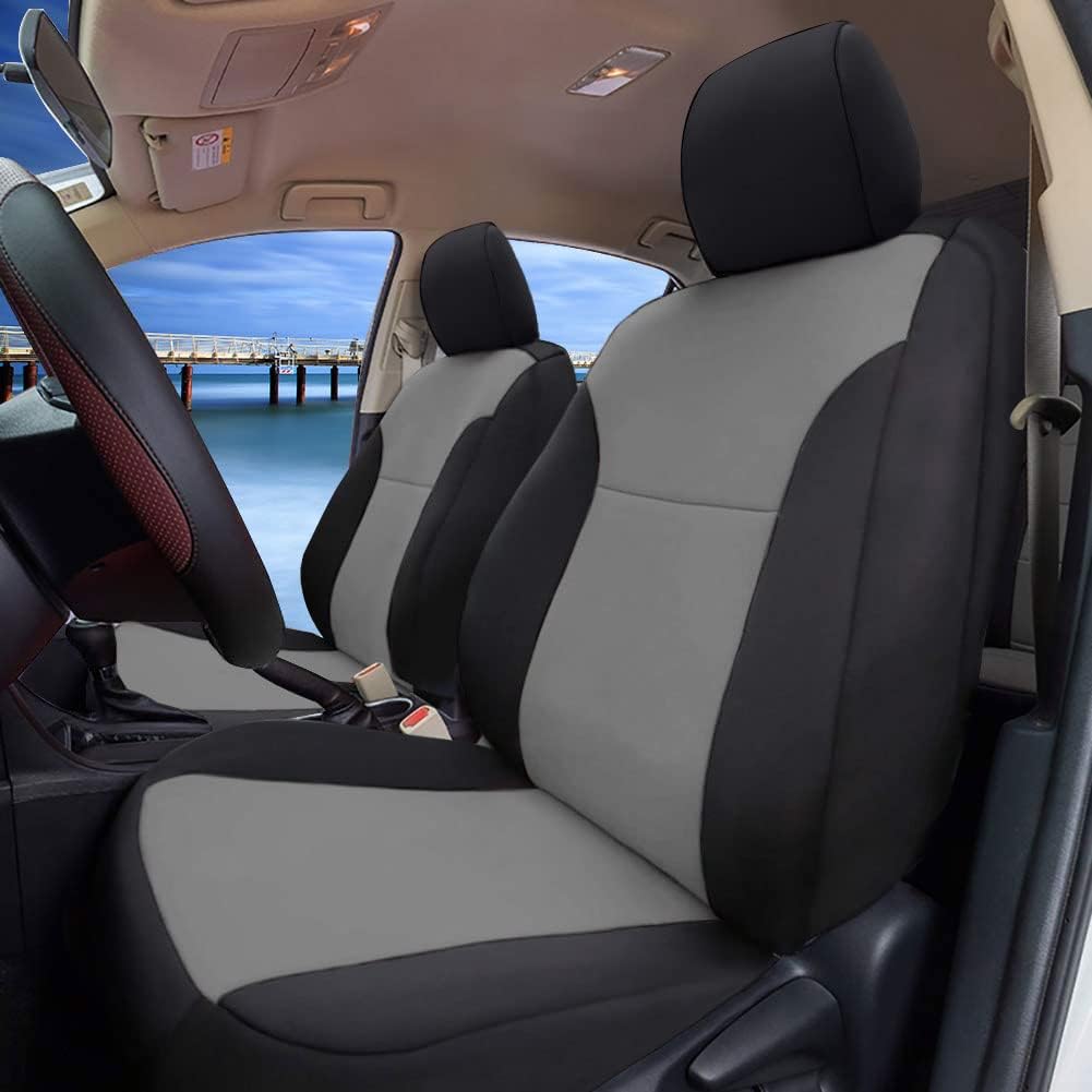 Neoprene Car Front Seat Covers Gray & Black O34160
