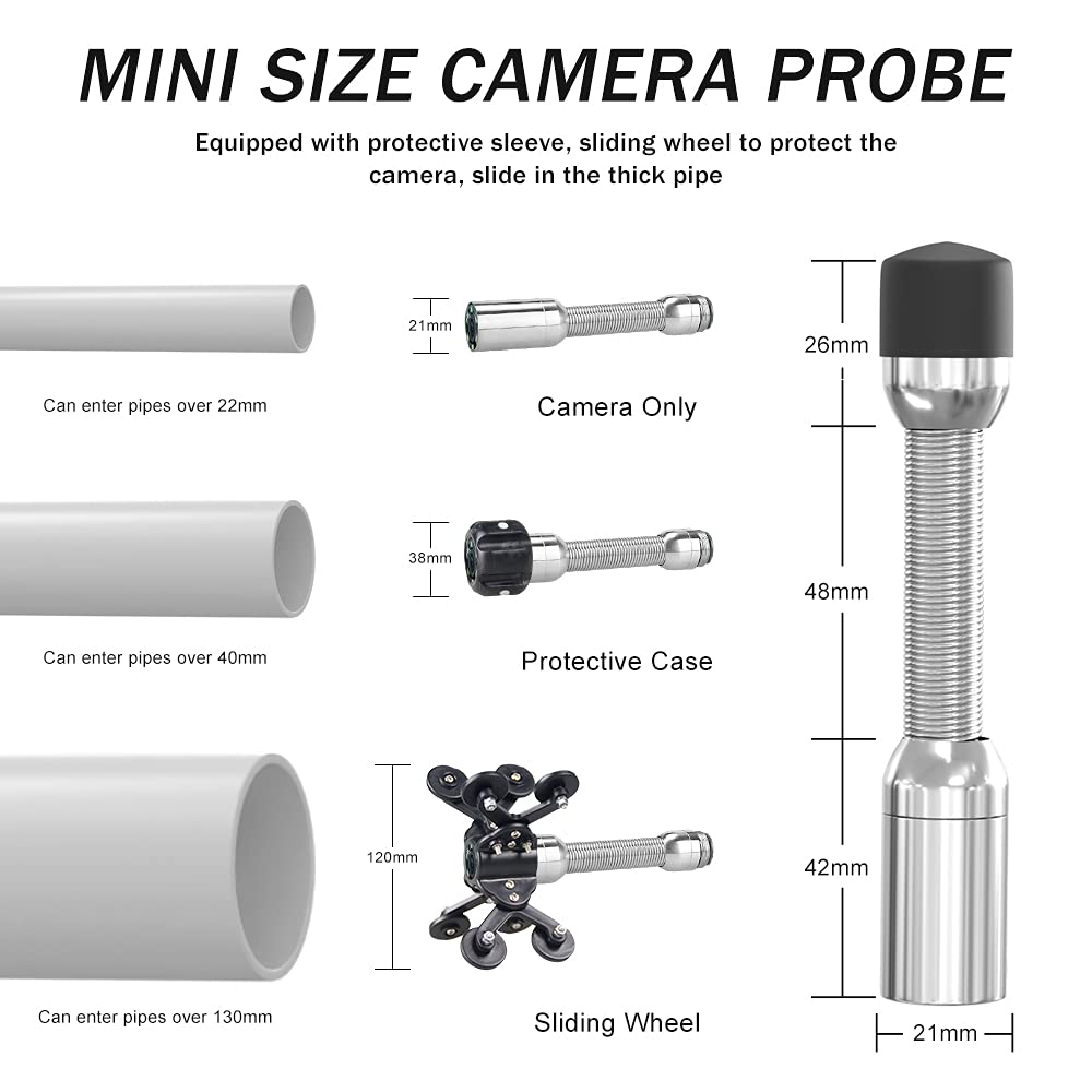 65ft WiFi Waterproof IP68 HD 1080P Sewer Camera N755266