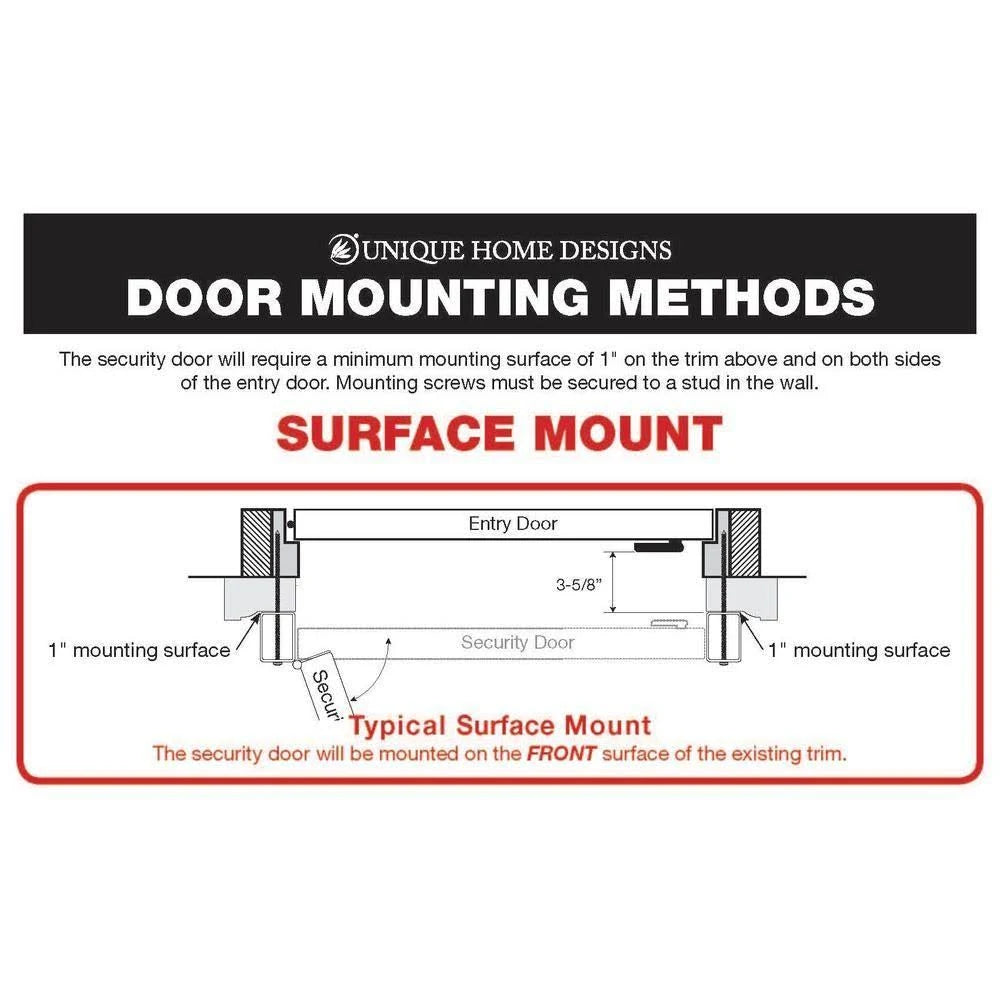 32 in. x 80 in. Black Outswing Steel Security Door with Expanded Metal Screen S6071