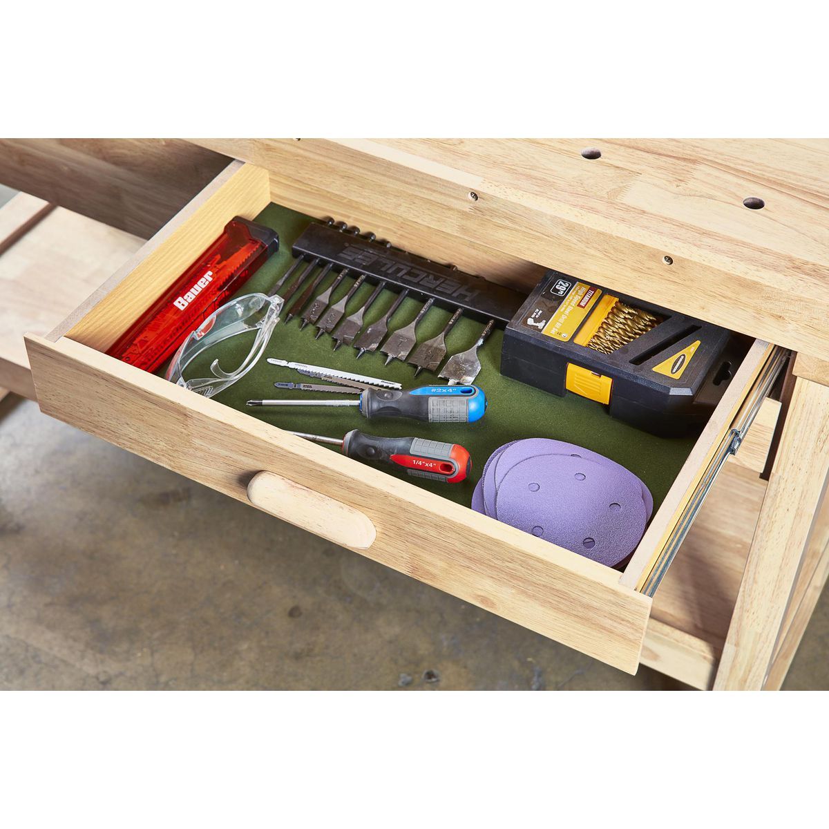 60 in. 3-Drawer Hardwood Workbench X92987