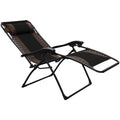 Extra Large Black Tan Patio Chair N147