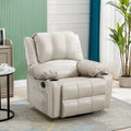 38.19" Wide Manual Swivel Rocker Recliner Chair with Massager and Heat L925013