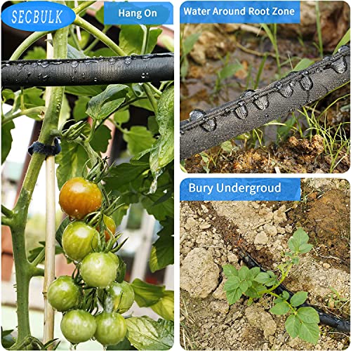 Flat Soaker Hose 75 ft Dual-layer Leak-free S377673