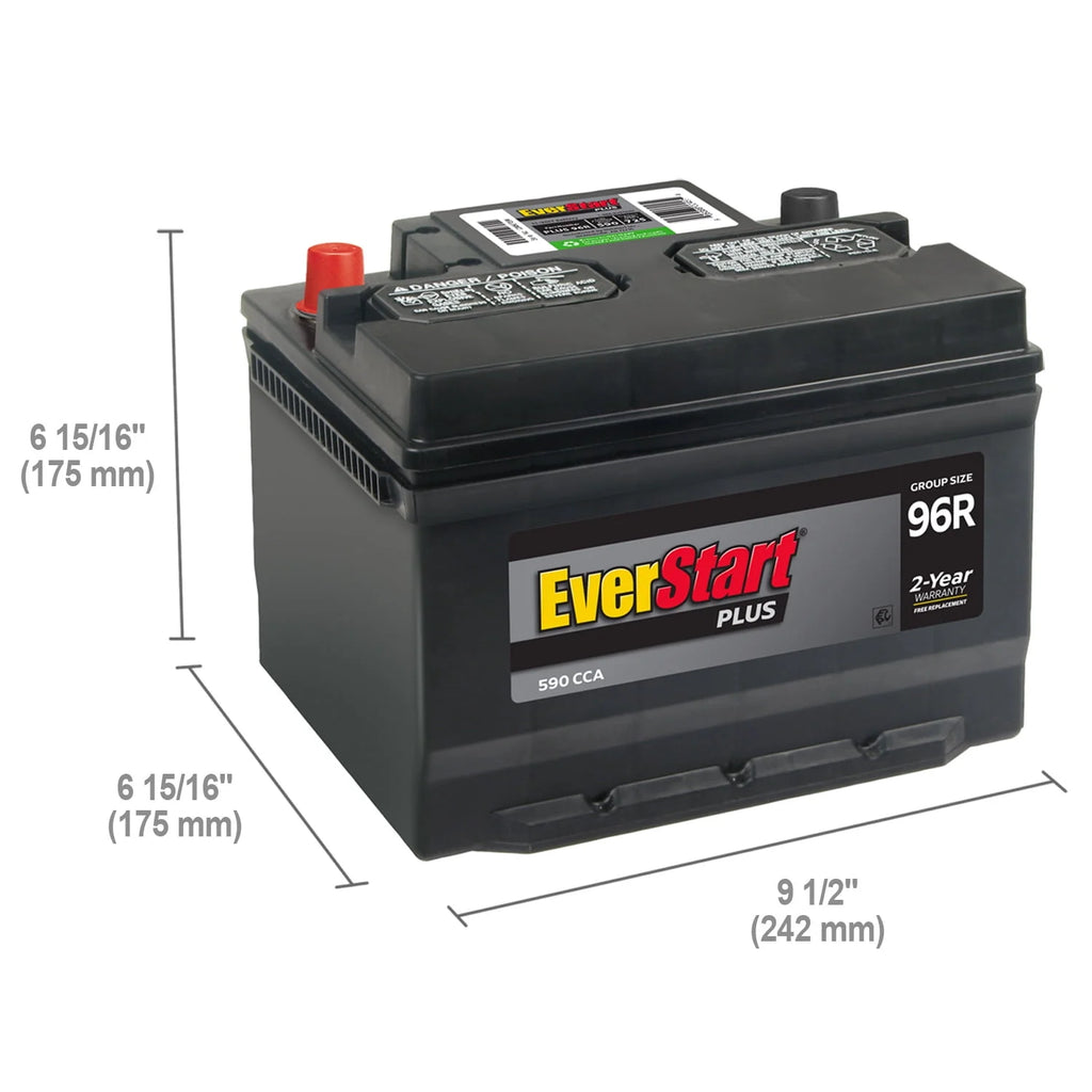 Lead Acid Automotive Battery Group Size 96R 12 Volt 590 CCA H876
