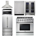 36 Propane Gas Range, Range Hood, Microwave, Refrigerator, Dishwasher, Wine Cooler A237906