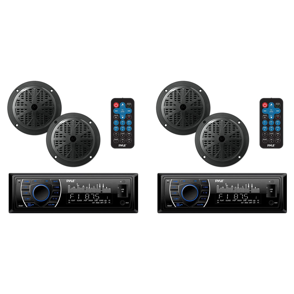 5.25 Inch Bluetooth Marine Receiver Stereo & Speaker Kit N8991
